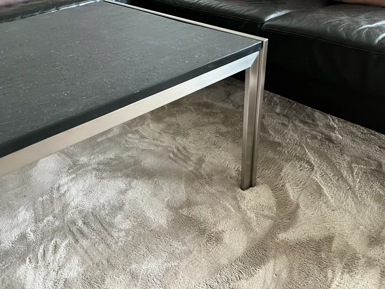 Billede 8 - Designer Sofabord i sort 20mm skiffer stel børstet