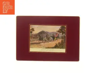 Dækkeserviet med jagtscene fra Lady Clare (str. 25,5x35,5 cm)