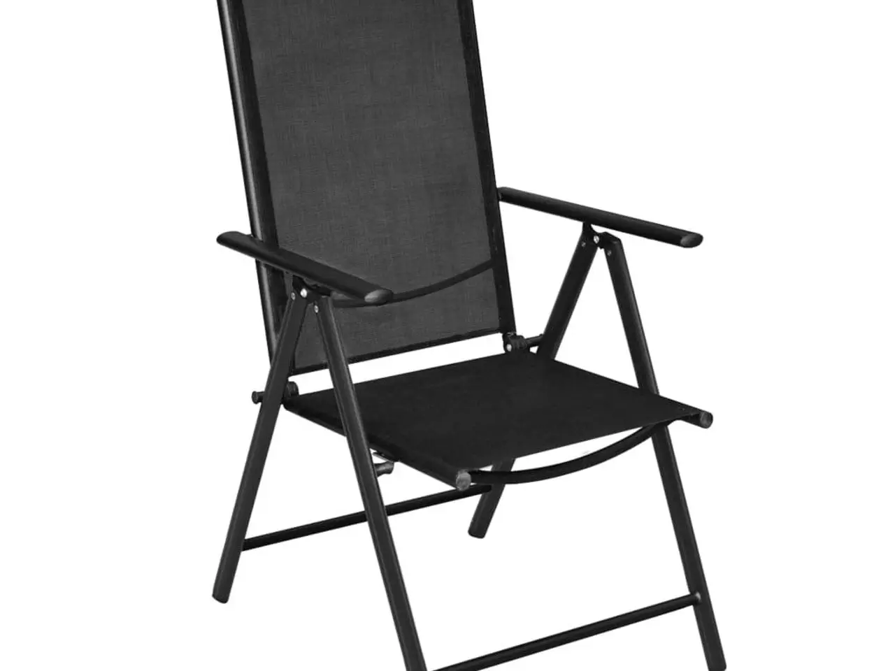 Billede 3 - Foldbare havestole - 4 stk. i aluminium og textilene, sort