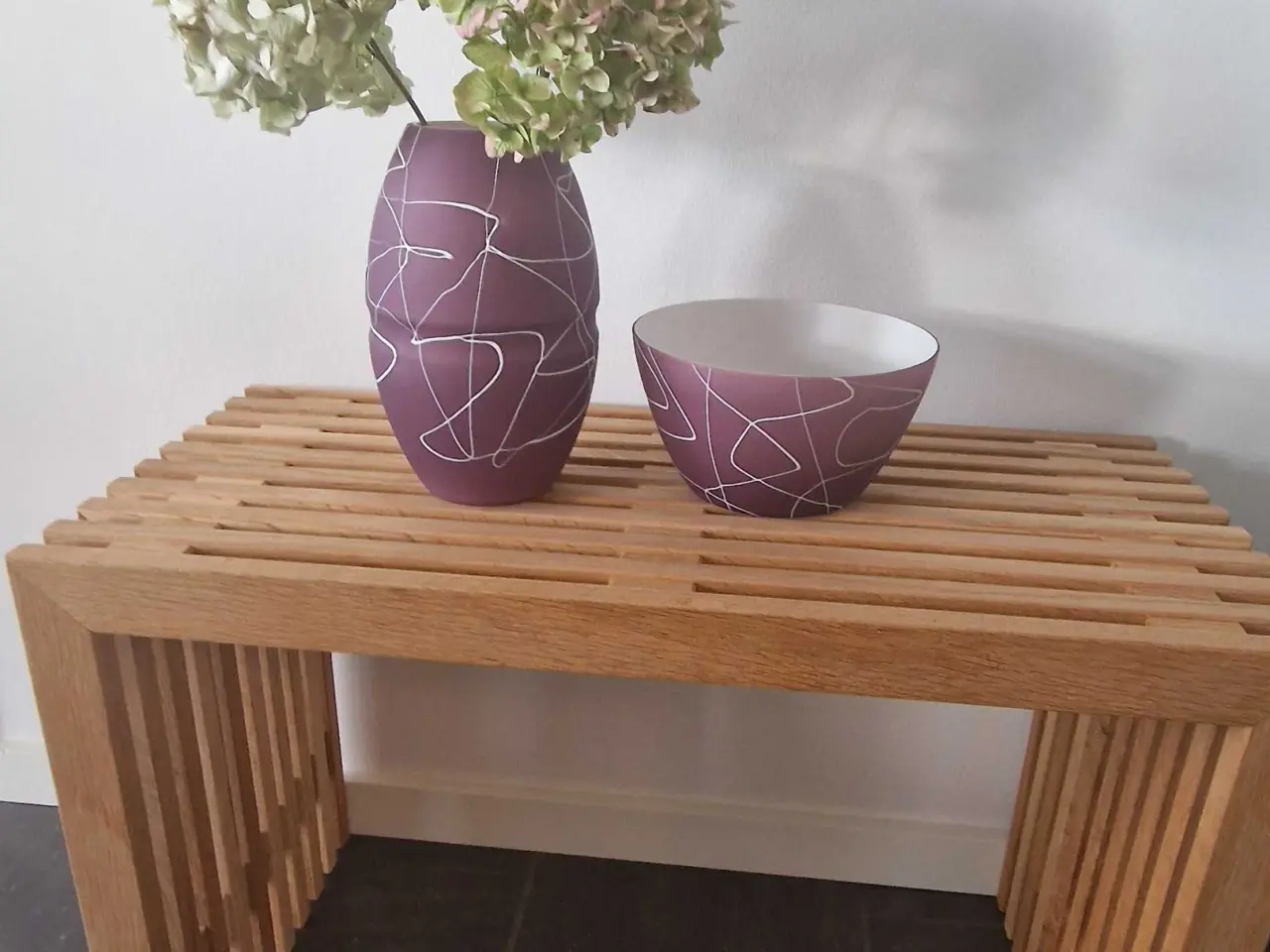 Billede 1 - Vase og skål, sælges som et sæt