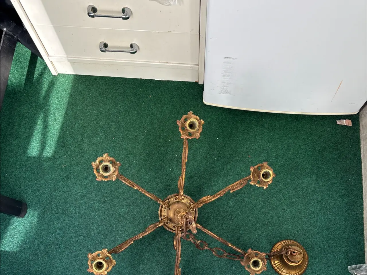 Billede 14 - Ældre dekorativ 6 -ærmet lysekrone 
