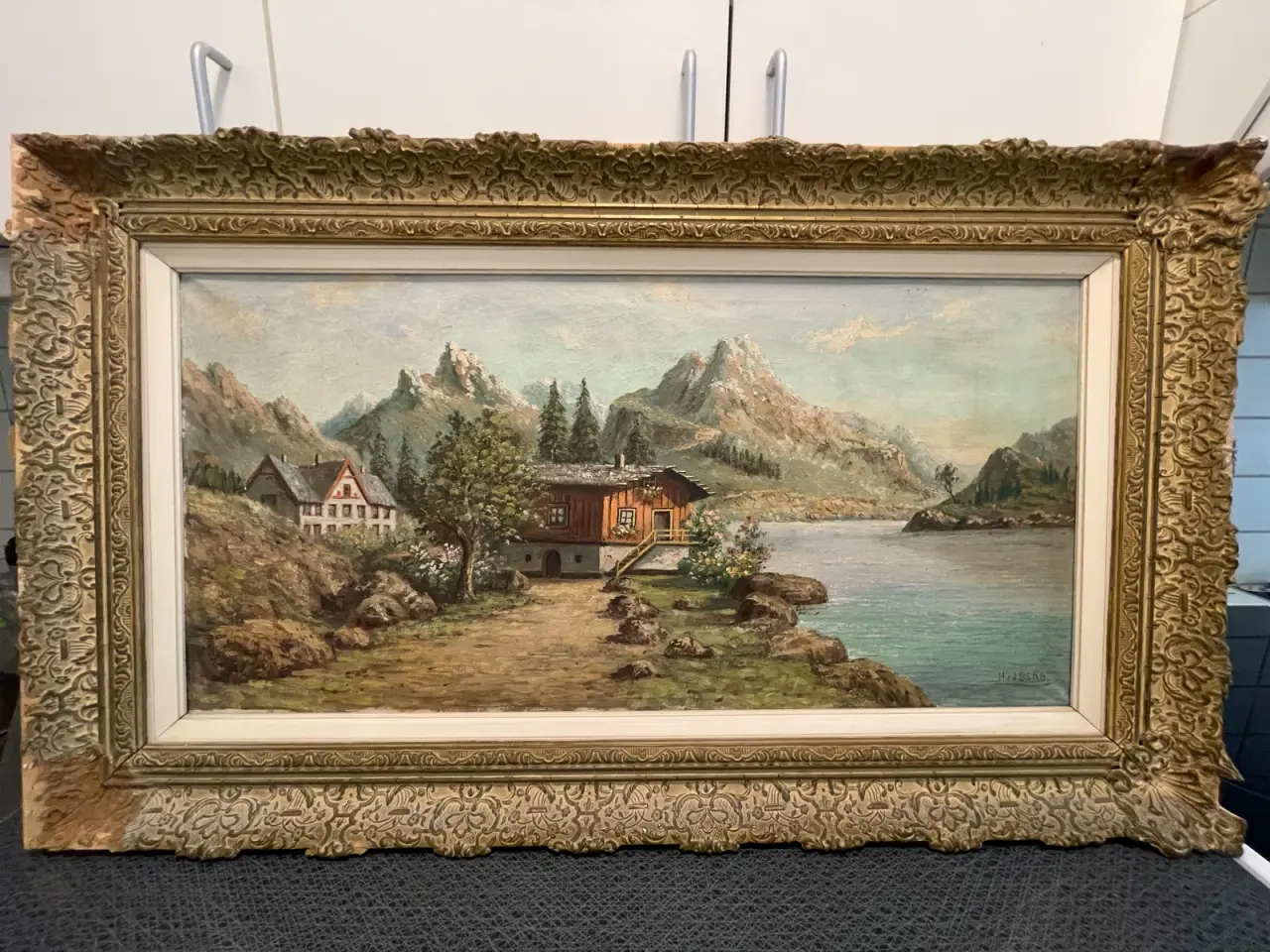 Billede 8 - Håndmalet dekorationsmaleri på lærred 85 × 45 cm