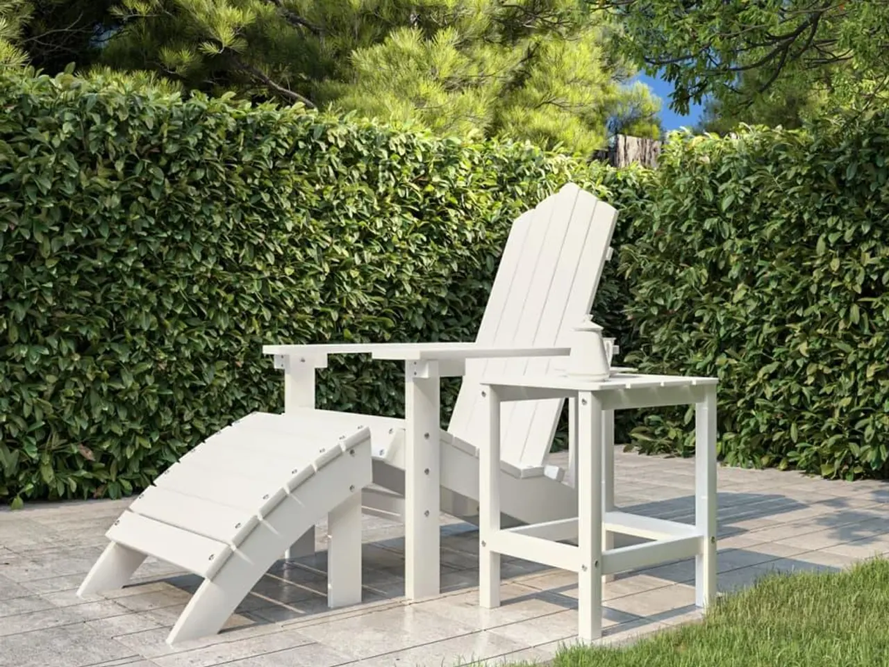 Billede 3 - Adirondack-havebord 38x38x46 HDPE hvid