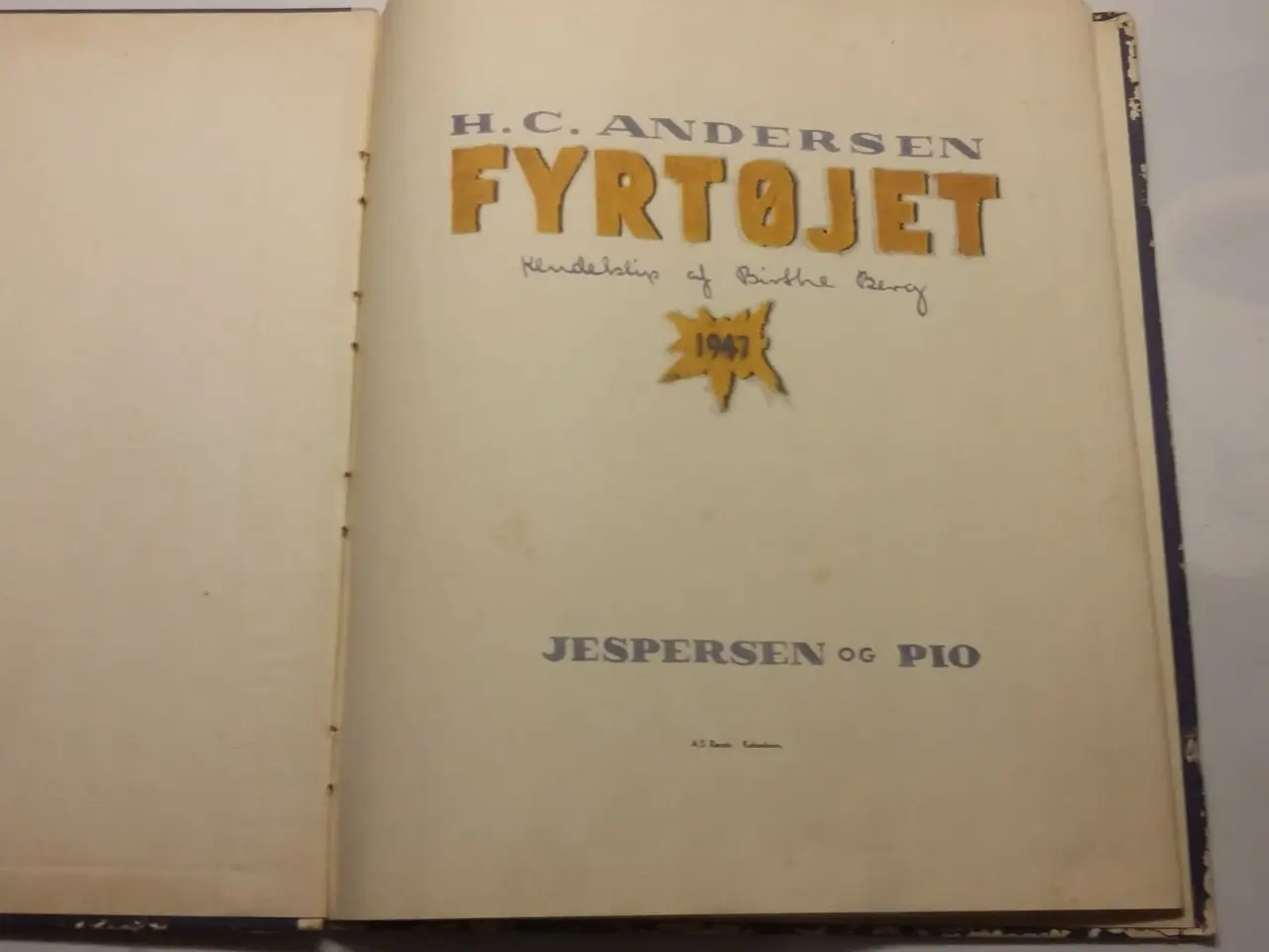 Billede 2 - H.C Andersen Fyrtøjet 1947.