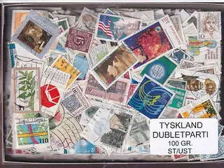 Tyskland Dubletparti - 100 gram afvaskede frimærker.
