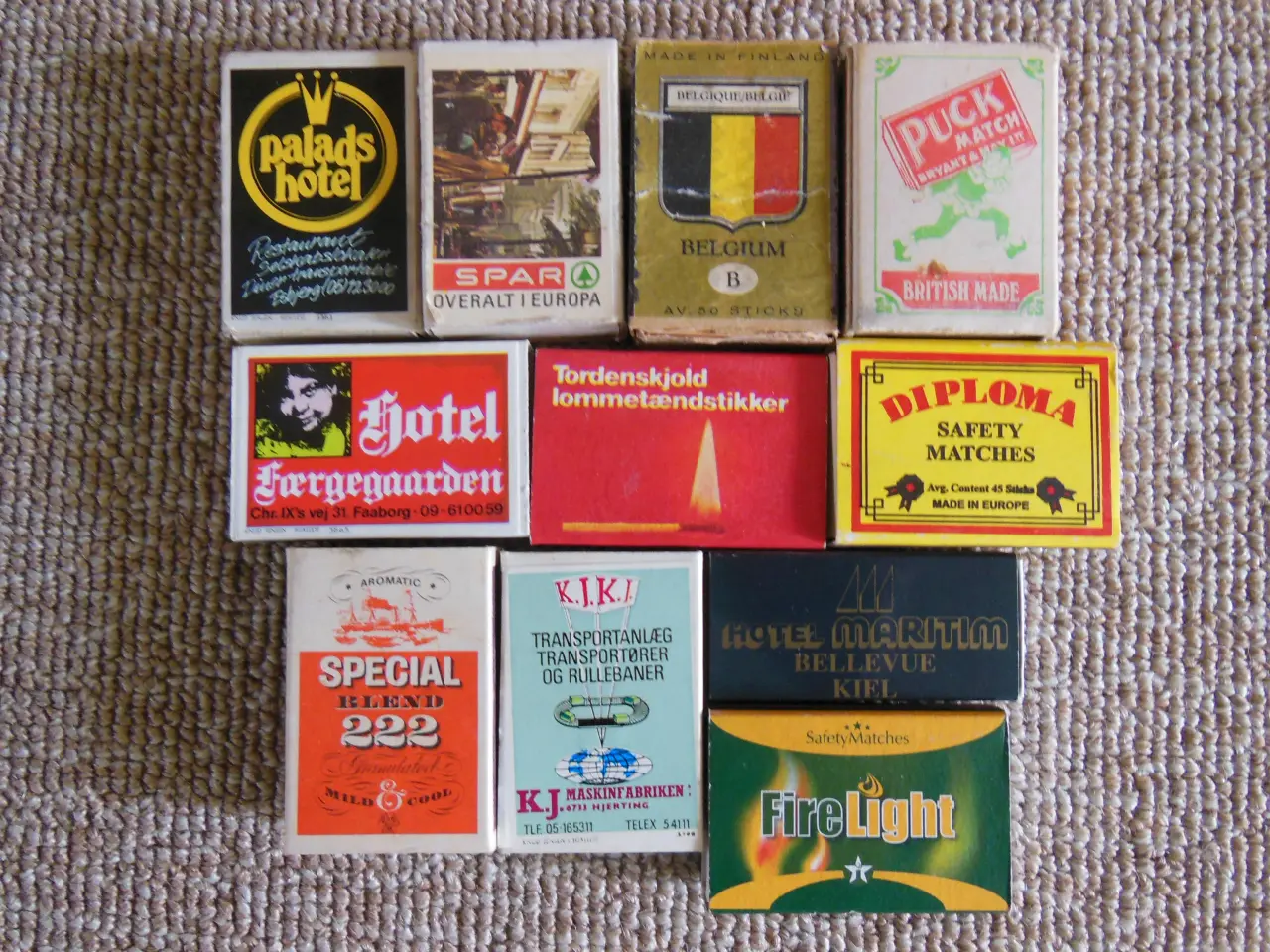 Billede 1 - 12 stk. RETRO Tændstikæsker - 25 kr. for alle