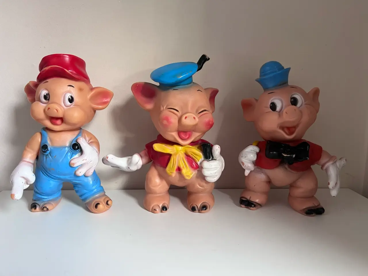 Billede 3 - De tre små grise gummifigurer fra 60’erne