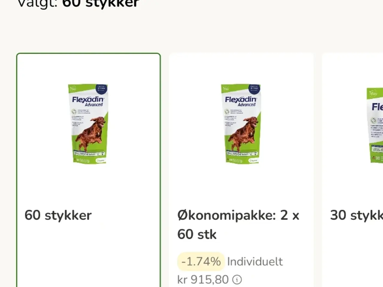 Billede 2 - Flexadin Avanceret kosttilskud til hund.