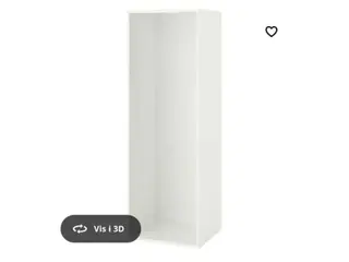  2 stkSkab fra ikea m/ glas låg 