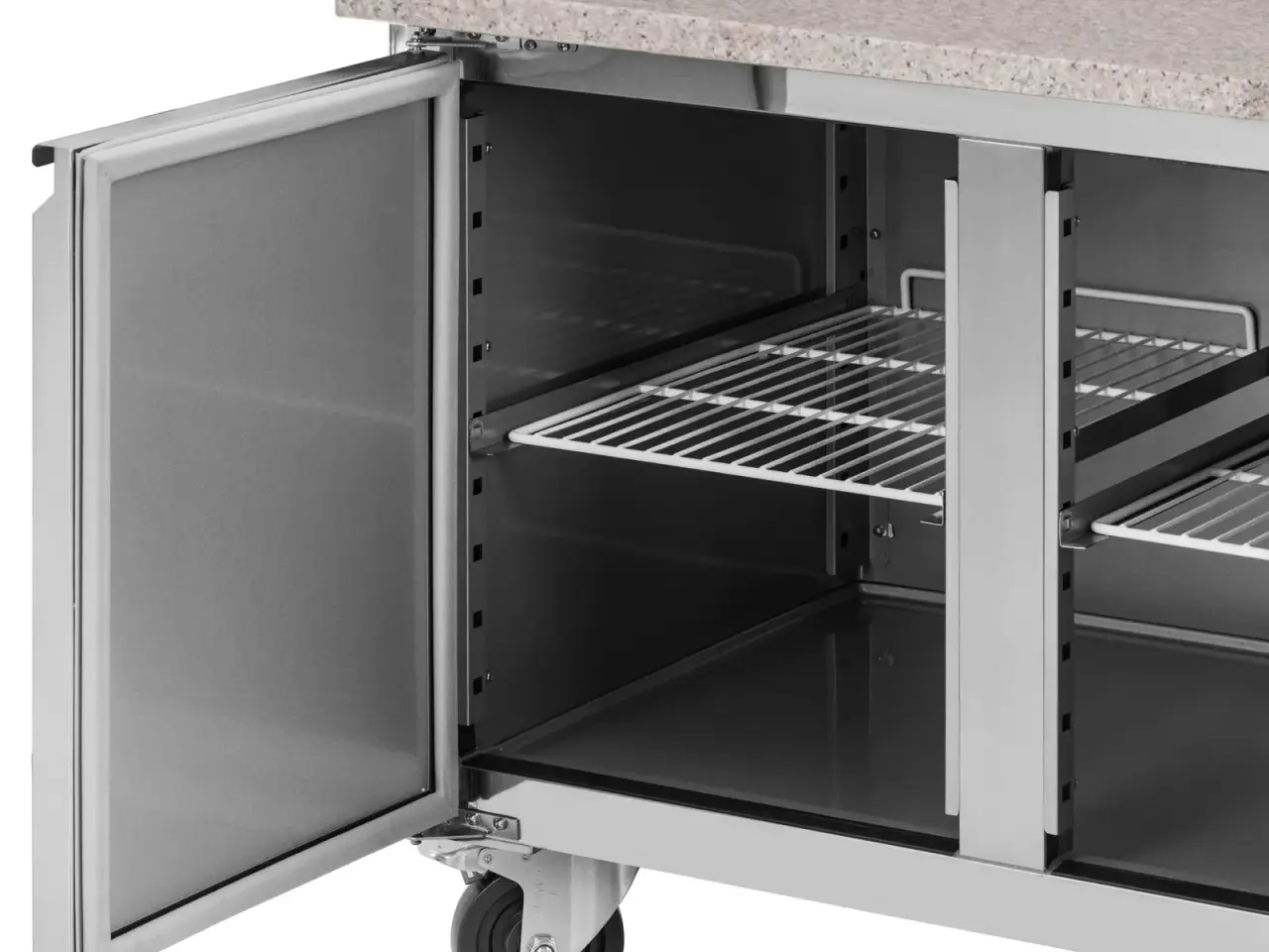 Billede 3 - Kølebord med hjul – 390 l – 2 køleskabe