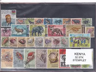 Kenya Samling - 32 Stk. Stemplet