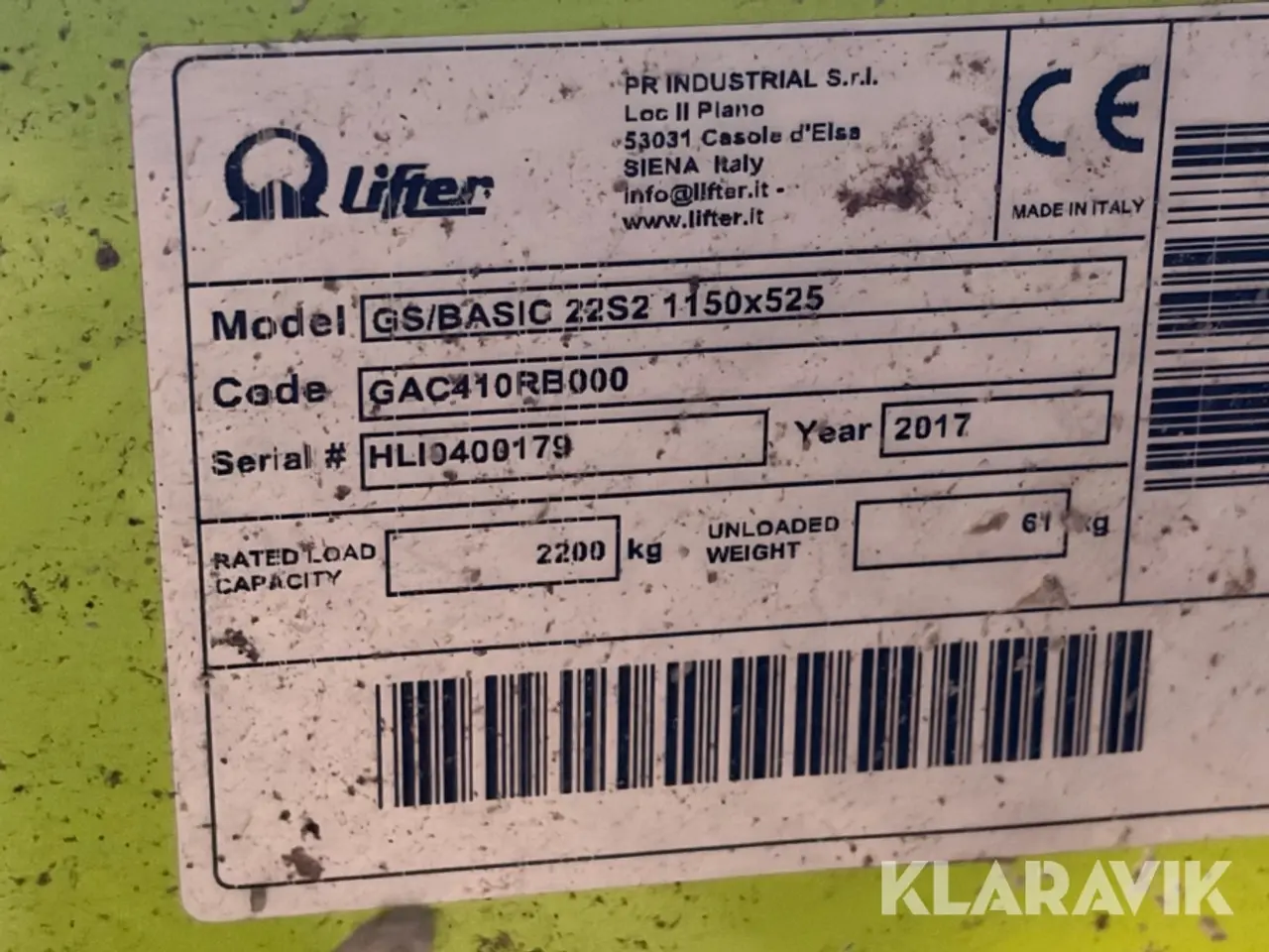 Billede 2 - Palleløfter Lifter by Pramac GS Basic 22S2, 1150 × 525 mm, 1 Styk, samt 2 hydrauliske garagedonkrafte