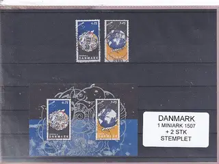 Danmark - Miniark 1507 + enkeltmærker - Stemplet