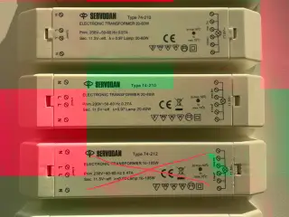 Transformere Servodan halogen skabslys 12v - BYD