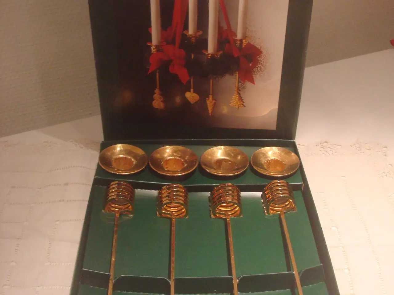 Billede 1 - Adventslysholdere forgyldte Georg Jensen