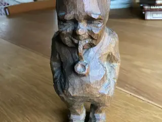 Håndskåret træmand..,