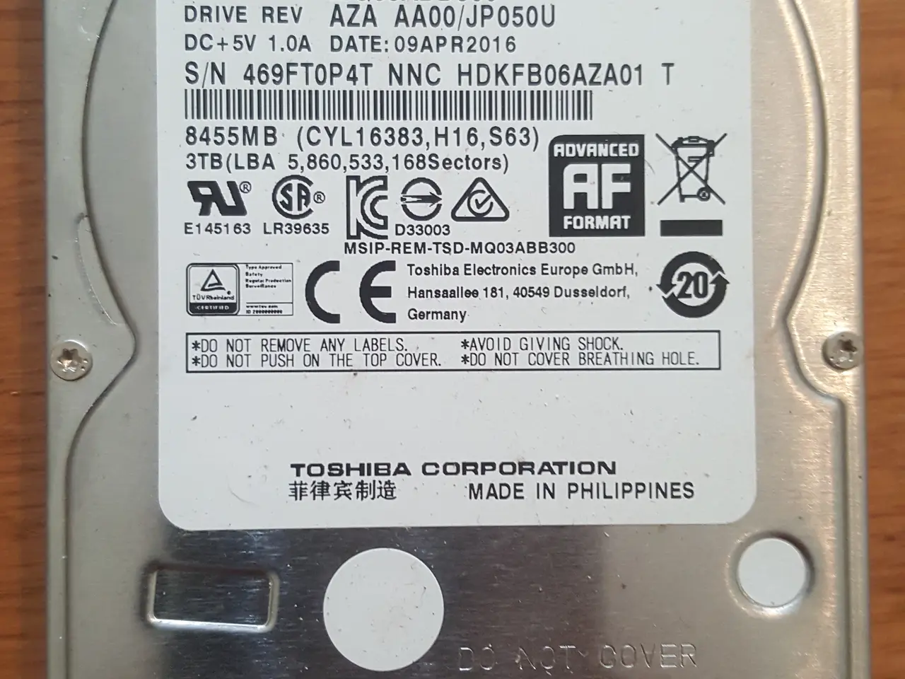 Billede 1 - Toshiba 3TB 2,5 SATA