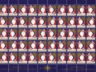 Danmark julemærker helark 1958