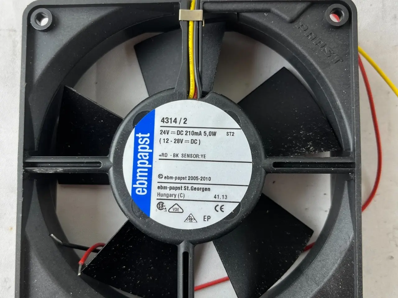 Billede 3 - ebm-papst 4314/2 24V DC Axial ventilator 119x32mm