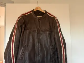 Læder motorcykel jakke