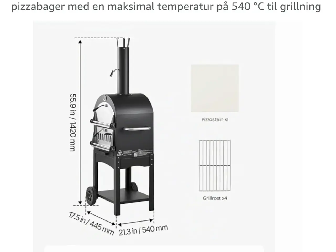 Billede 6 - VEVOR Pizzaovn 12 tommer pilleovn