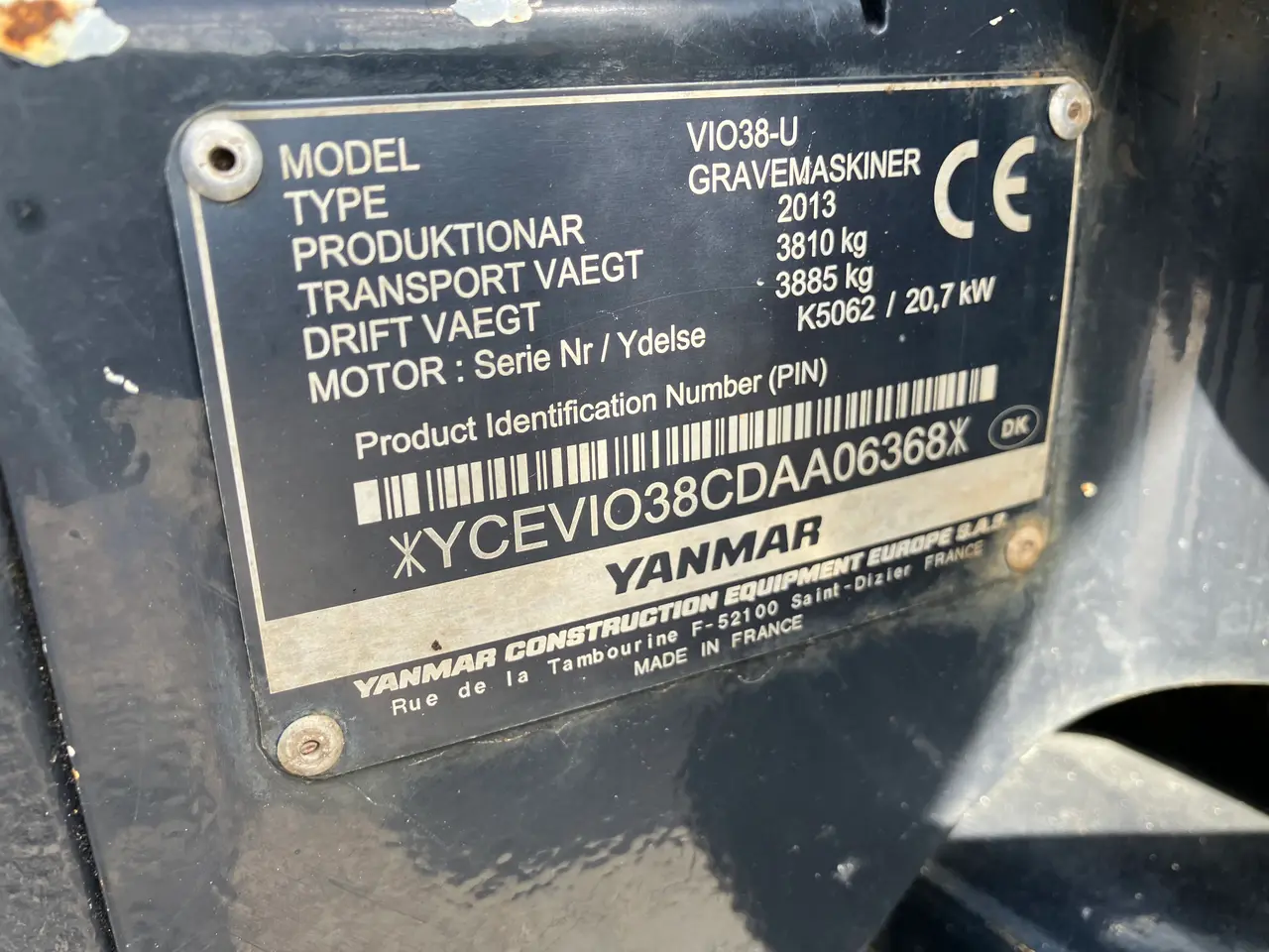Billede 7 - Yanmar VIO38 4 tons 3100 timer