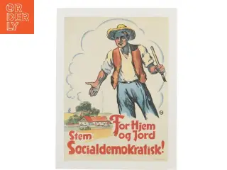 Plakat med politisk motiv (str. 40x30 cm)