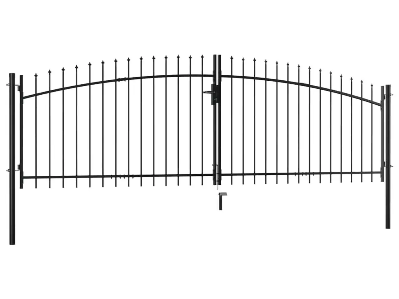 Billede 2 - Dobbeltdørs hegnslåge Woerden med spydtop - 400 x 149,5 cm