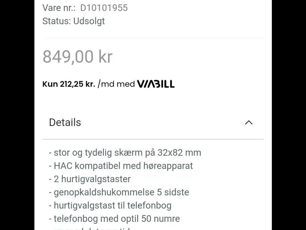 Billede 7 - Fastnettelefon Doro Magna 4000 til synshæmmede og