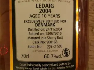 Whisky Ledaig 2004 - Cask Strength - DK Exclusive