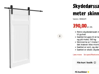 Skydedørsbeslag nyt