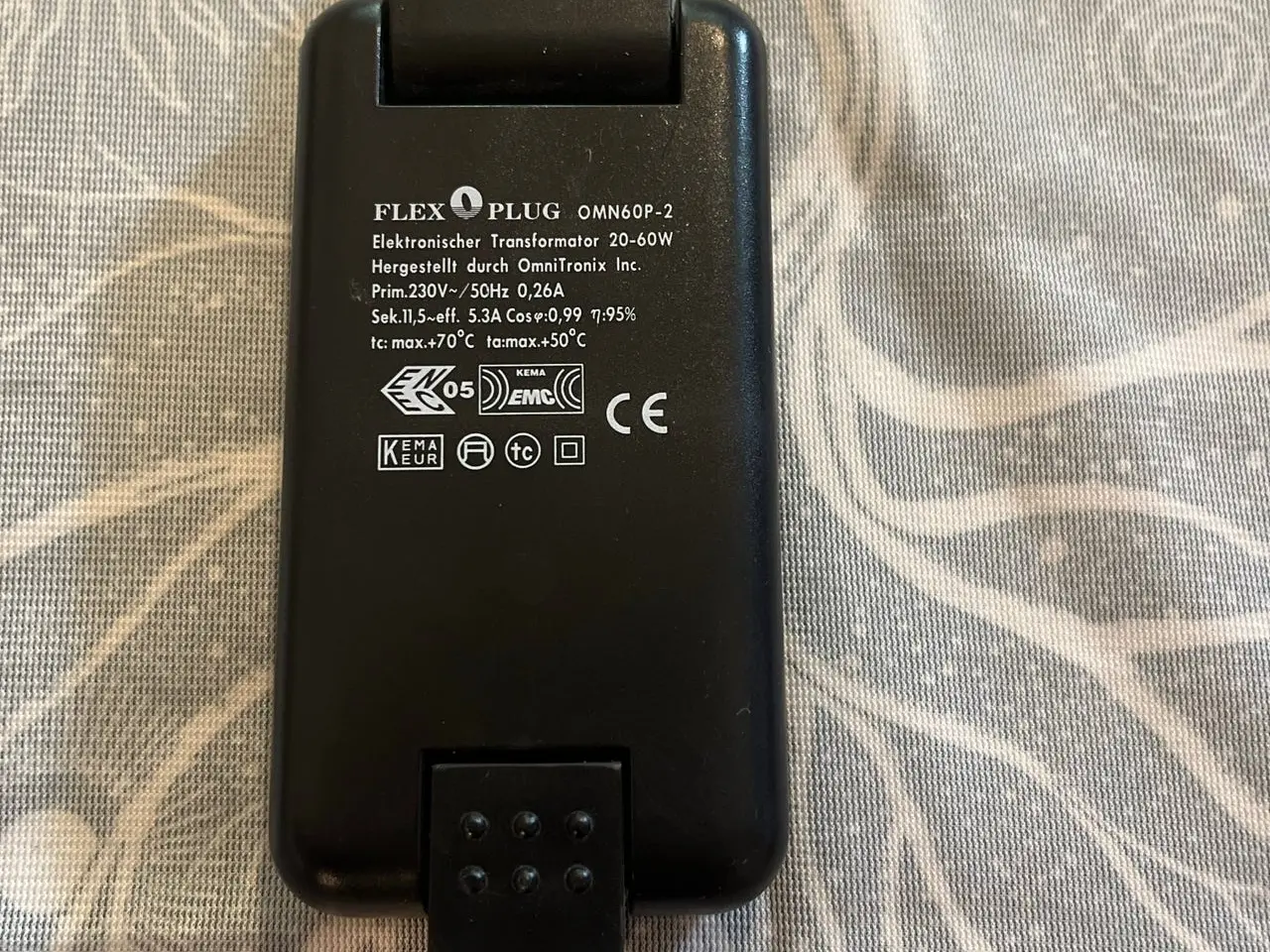 Billede 1 - Flex Plug OMN60P-2 elektronisk transformer 20-60W
