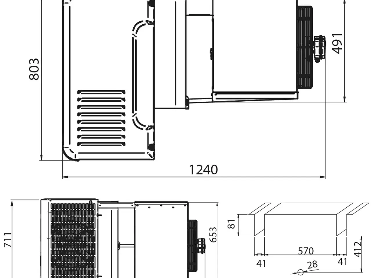Billede 2 - Køleaggregat 45,6 m³ – 1,9 kW – T: -5 til +5 °C