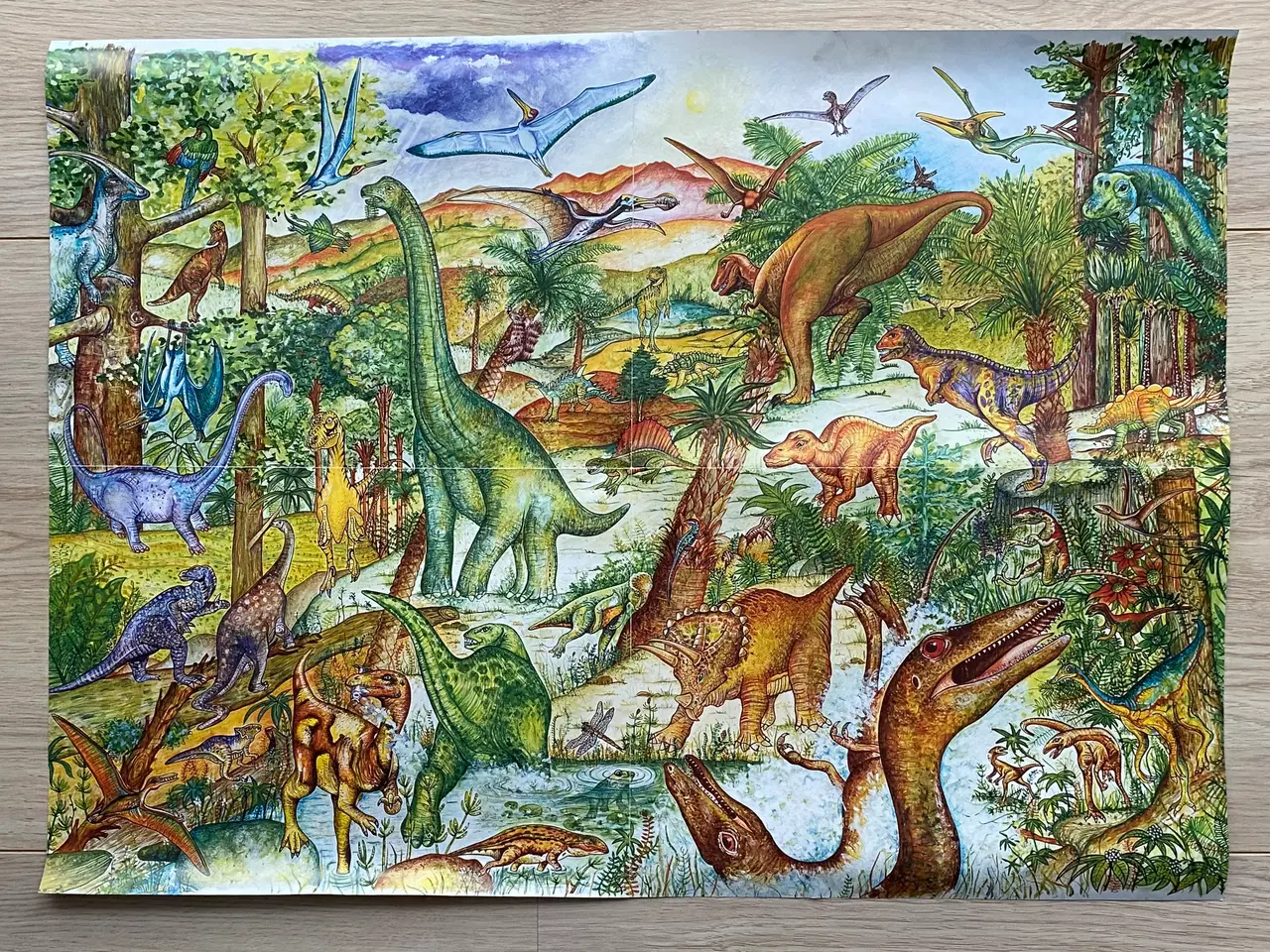 Billede 4 - Djeco Puslespil - Dinosaurer 100 Store brikker
