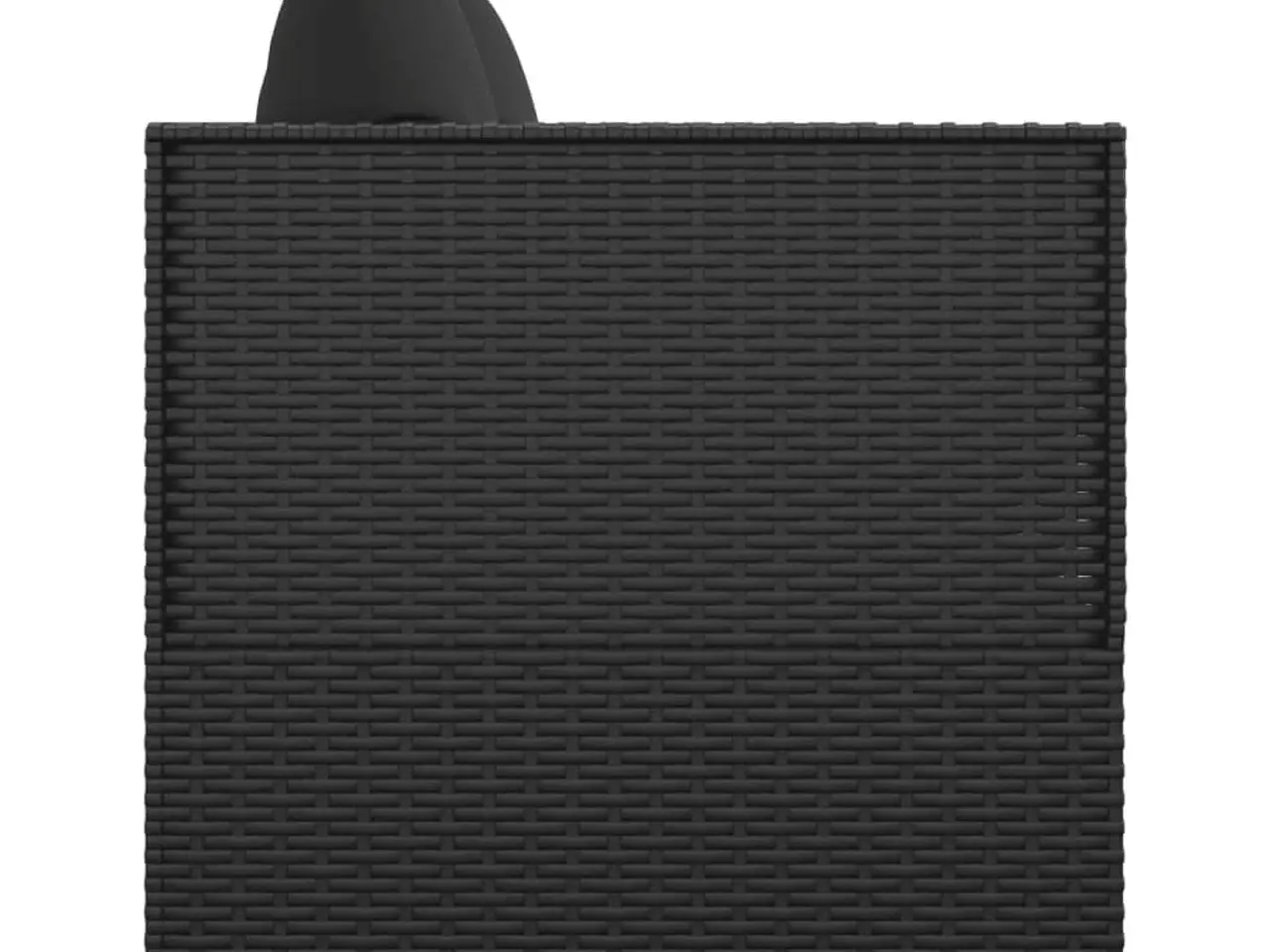 Billede 4 - Loungesofa til udendørs brug med hynder i polyrattan - sort