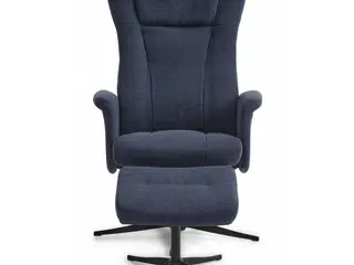 LIAM lænestol inklusiv skammel Austin Deep Blue