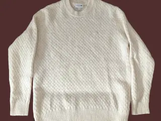 Lacoste Cable Knit off white creme uld sweater