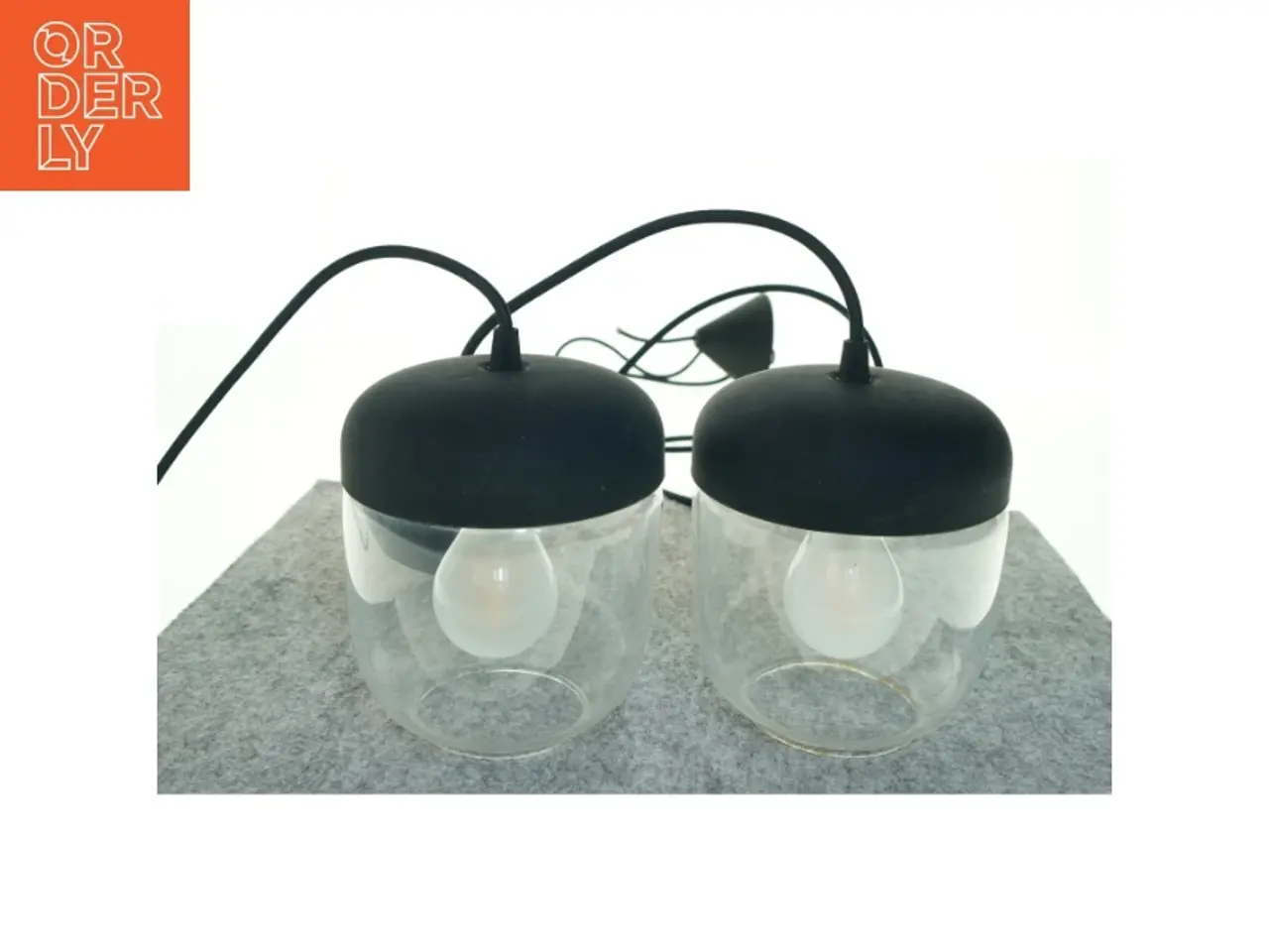 Billede 1 - Lamper med glaskuppel (str. 16 x 13 cm)