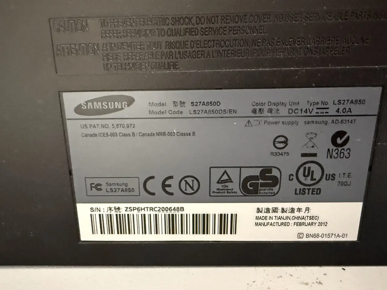 Billede 3 - Samsung 27" skærm S27A850 (WQHD) + monitorarm