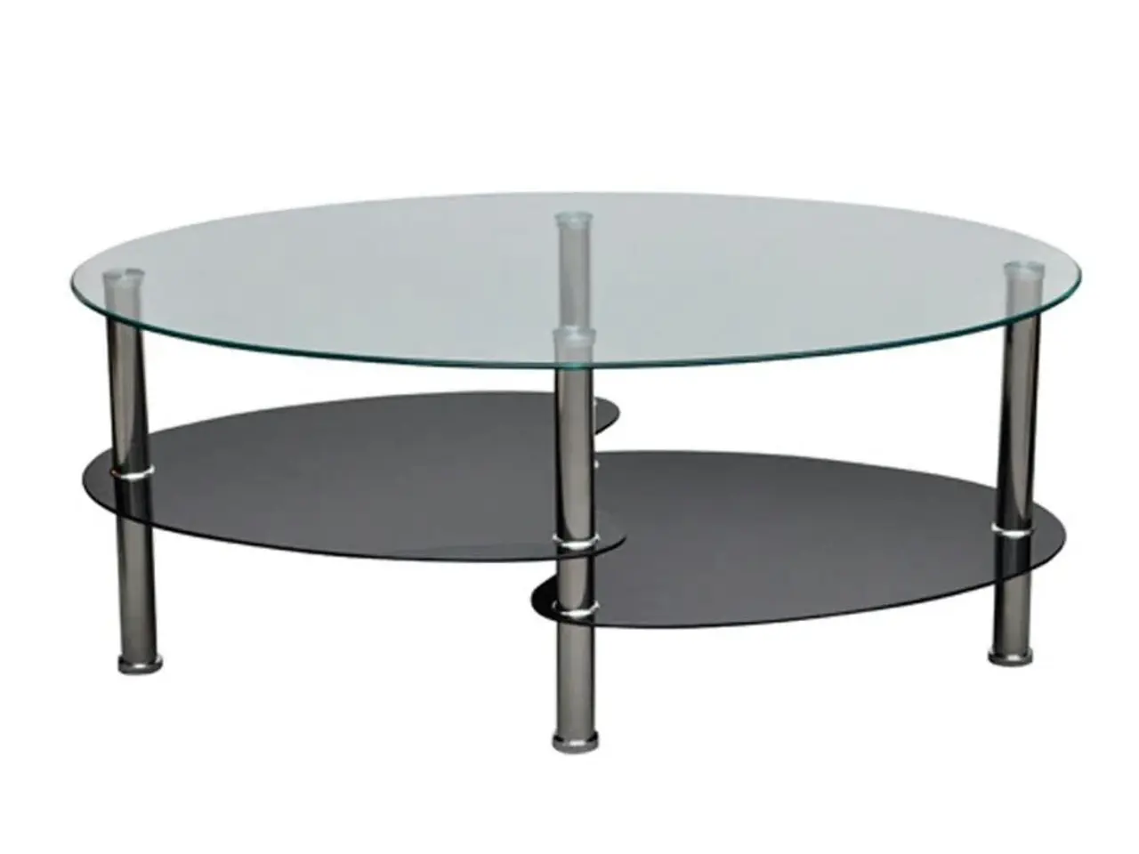 Billede 2 - Sofabord i eksklusivt design - hærdet glas, sort, 90 × 45 × 43 cm