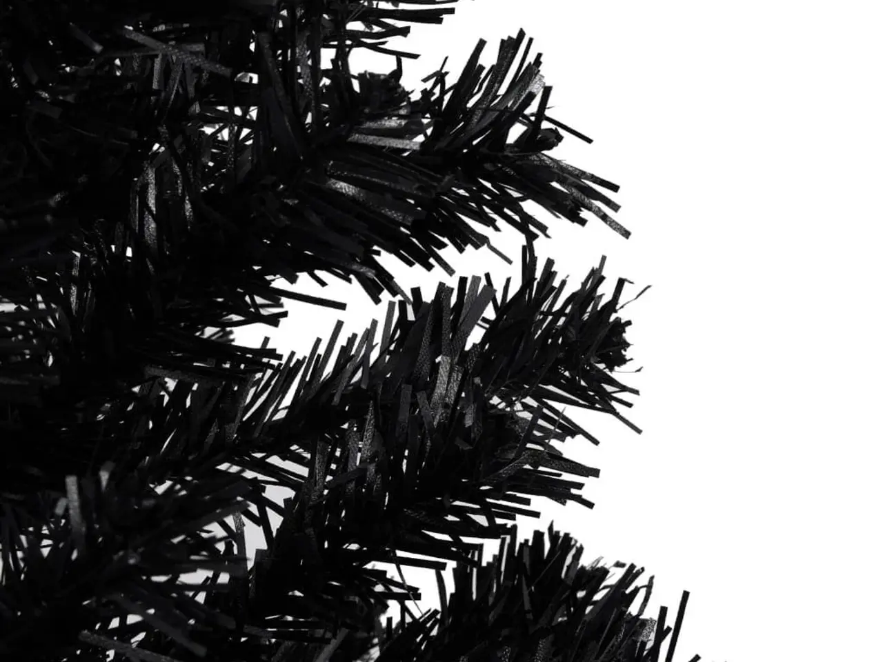 Billede 3 - Kunstigt juletræ med juletræsfod 150 cm PVC sort