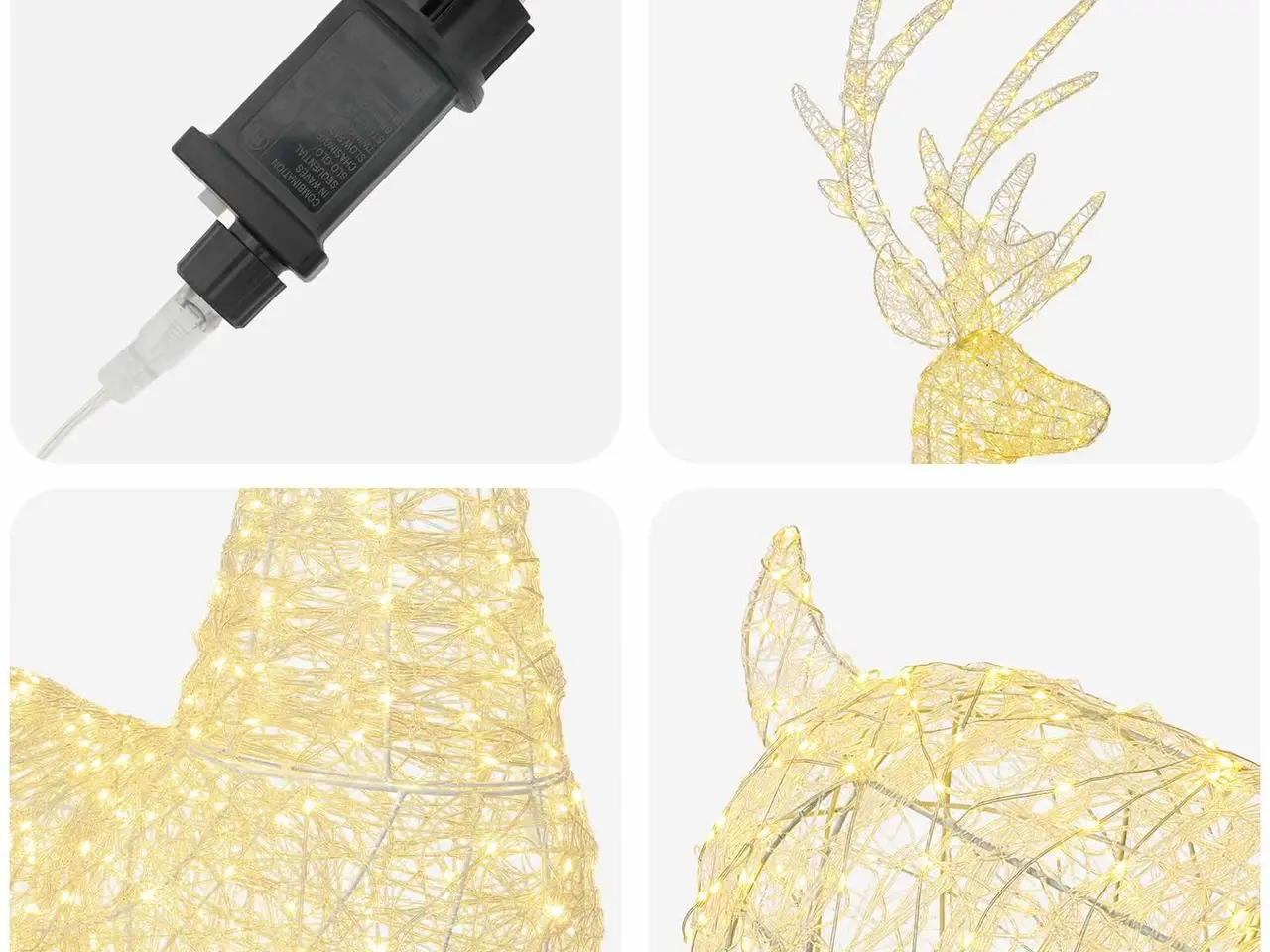 Billede 5 - LED-rensdyr til julebelysning LOVIISA 1000 LED - varm hvid