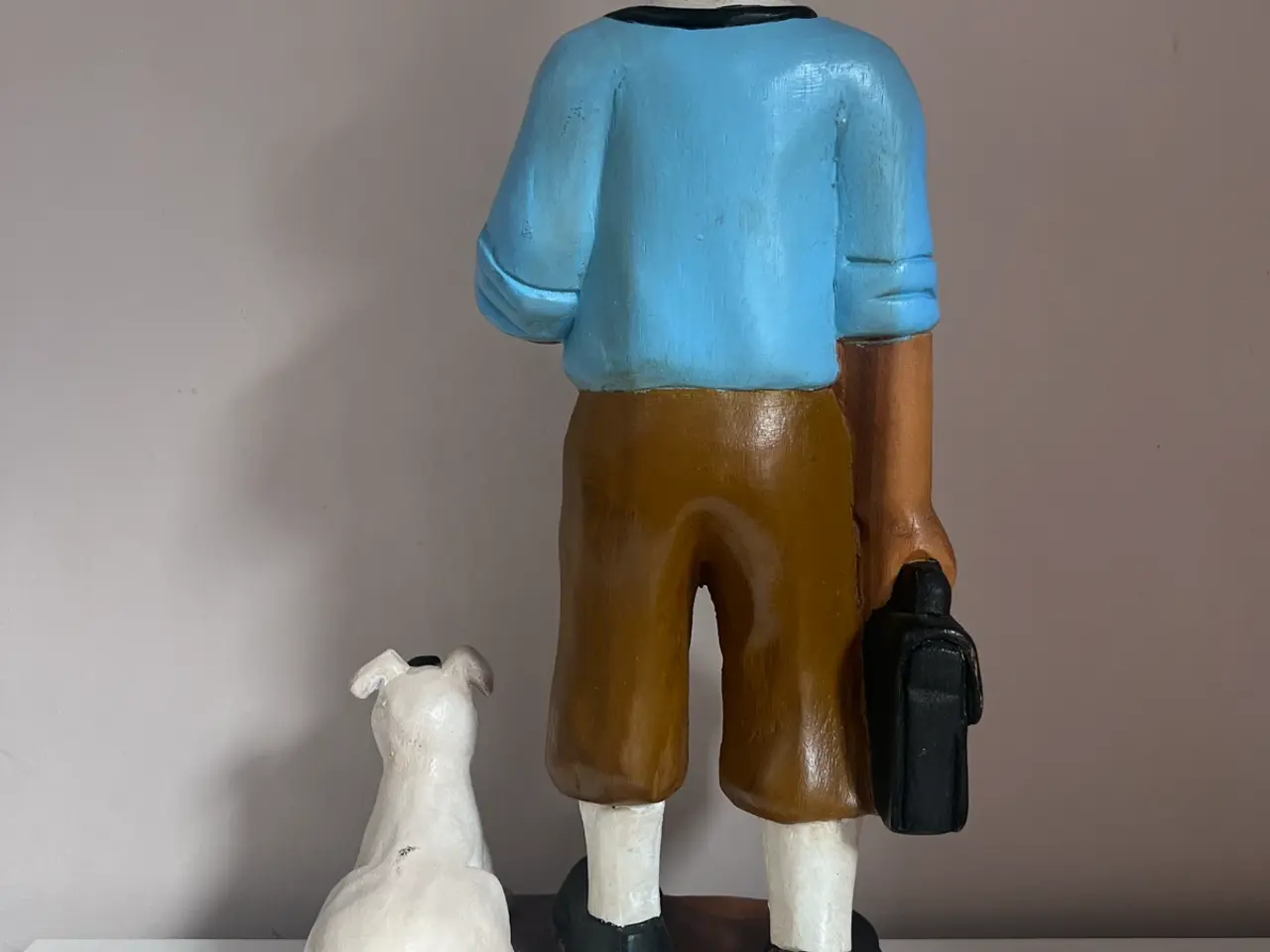Billede 4 - Stor Tintin figur i træ 