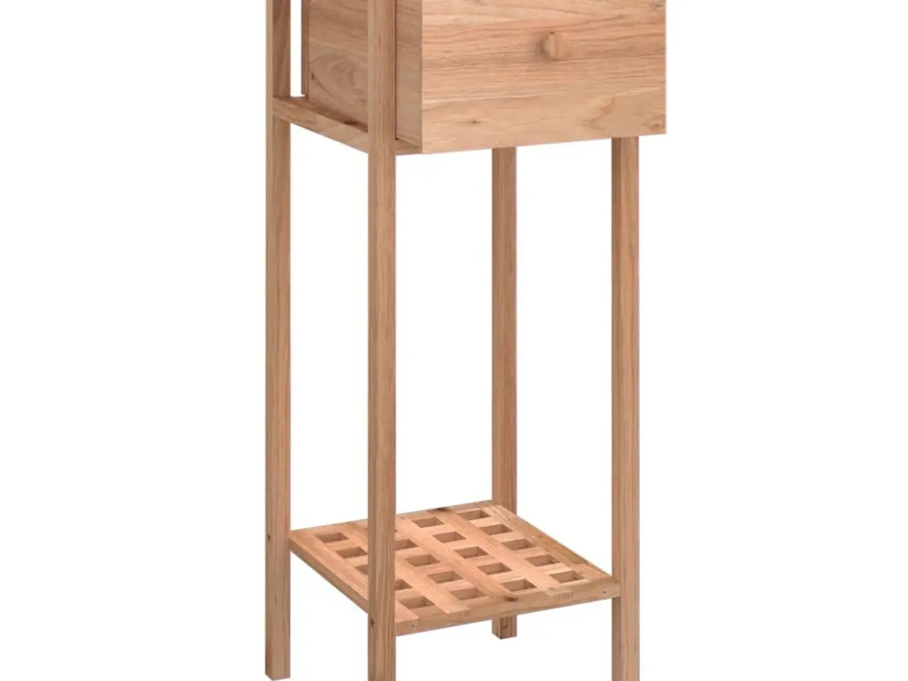 Billede 4 - Sidebord med skuffe i massivt valnøddetræ - 25 x 25 x 60 cm