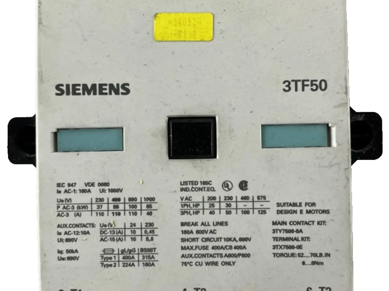 Billede 1 - Siemens 3TF50 World Series Power kontaktor 3-Pole
