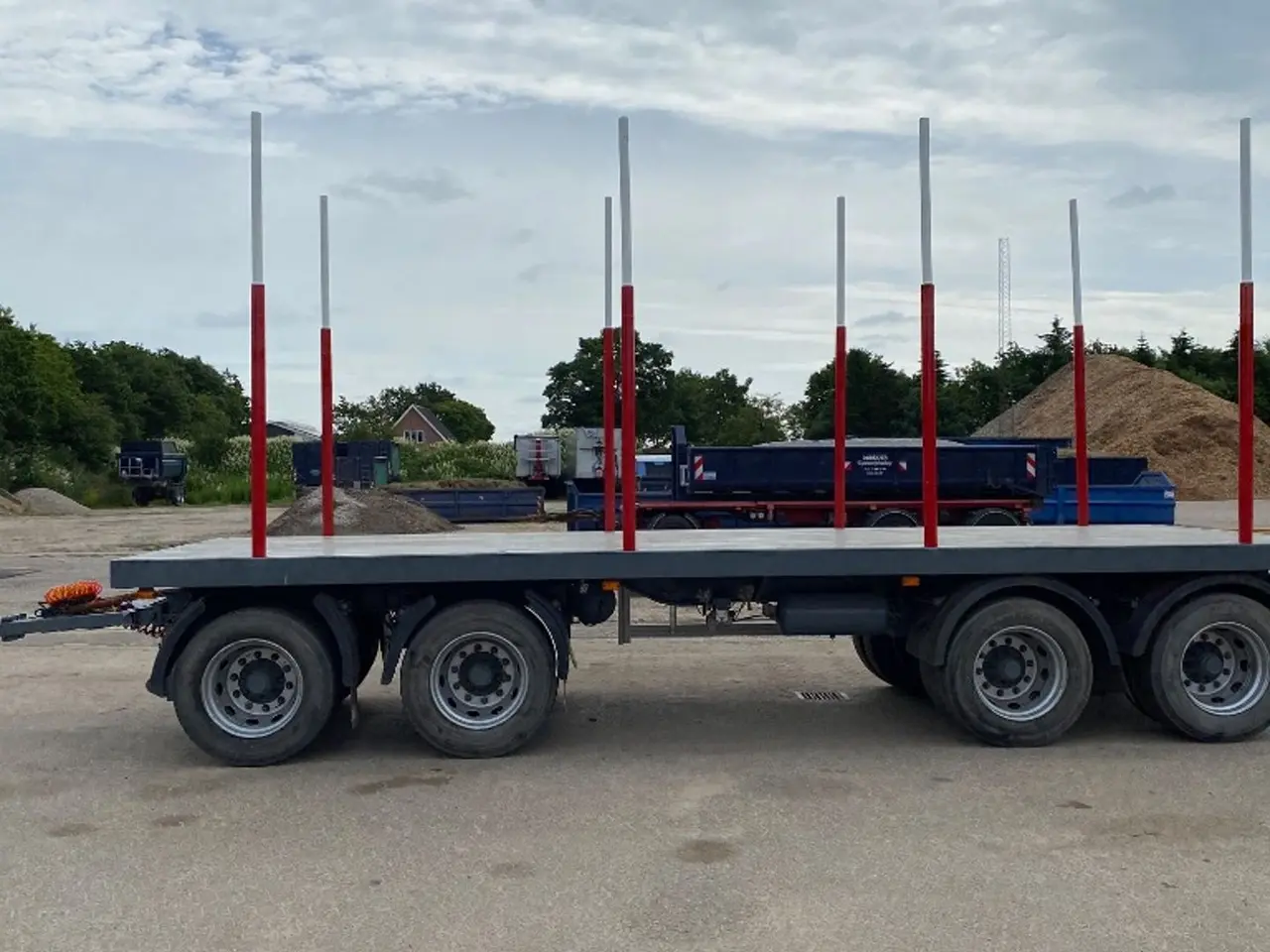 Billede 5 - Kel-Berg D32B4 4-axle flatbed trailer with stake posts