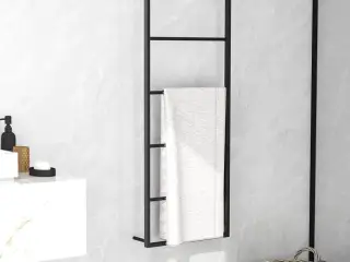 Håndklædeholder 45x10x115 cm stål sort