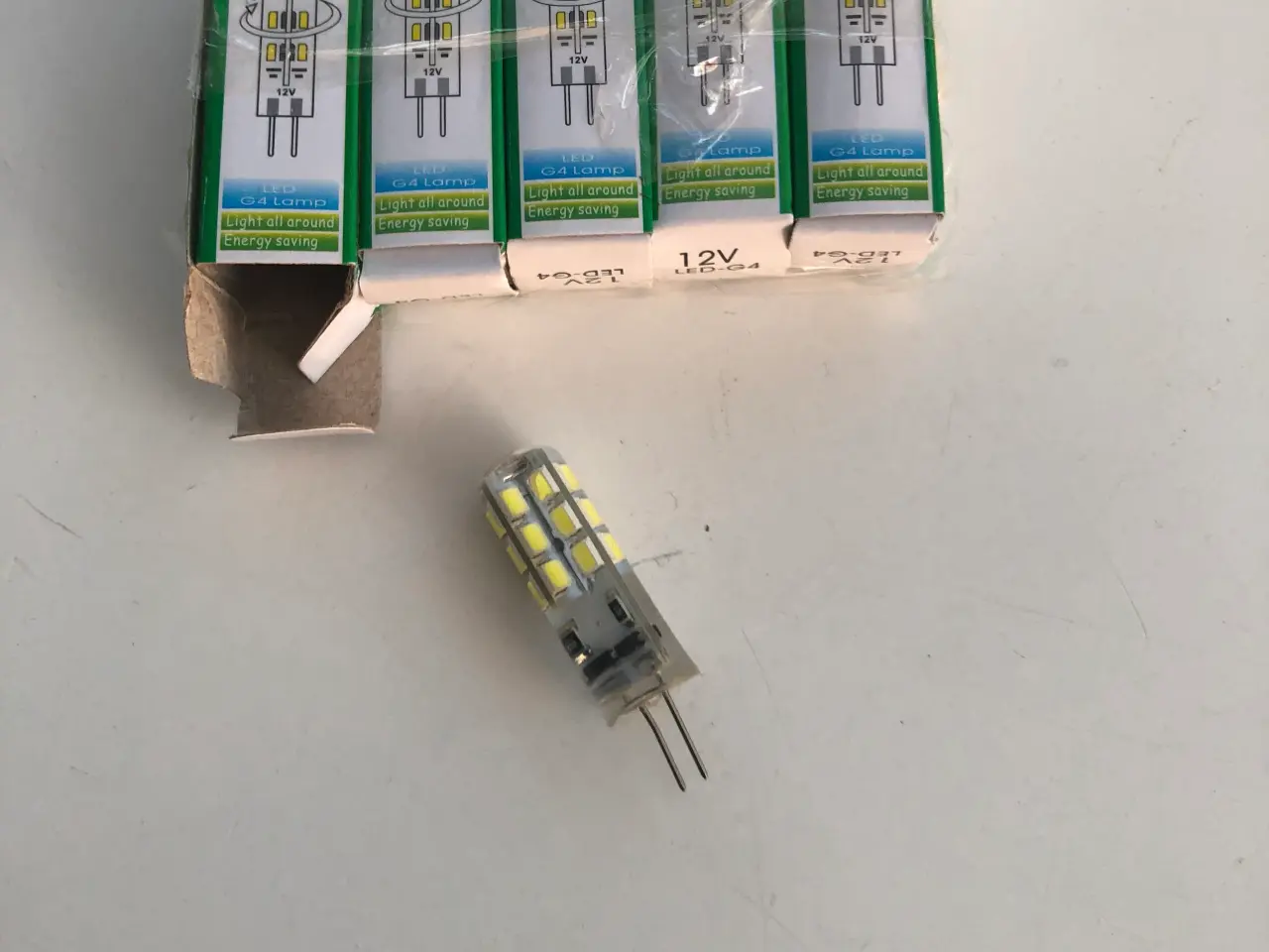 Billede 1 - 5 styk G 4 led pærer 12 volt til Campingvogn