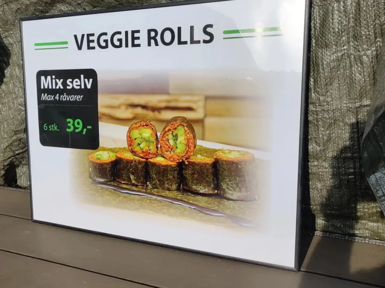 Billede 1 - Reklameskilt for grøntsagsforårsruller