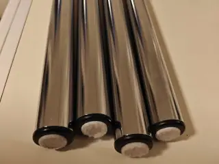 4 stk Bordben 80 cm blank stål